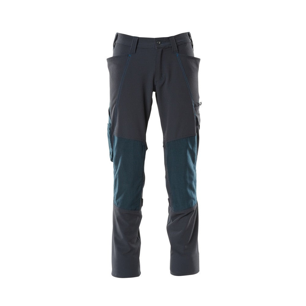Dark Navy - Front - Mascot Mens Accelerate Knee Pad Pockets Work Trousers