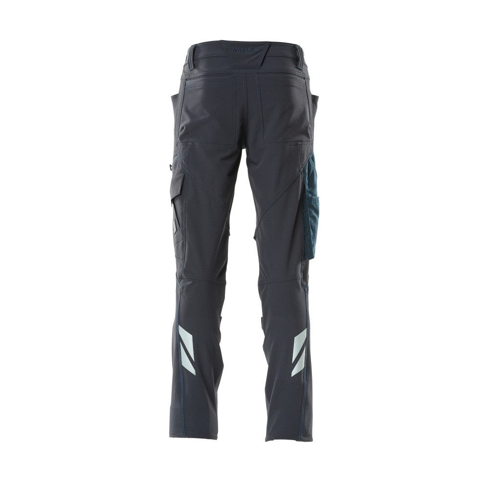 Dark Navy - Back - Mascot Mens Accelerate Knee Pad Pockets Work Trousers