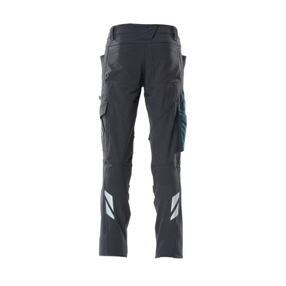 Dark Navy - Back - Mascot Mens Accelerate Knee Pad Pockets Work Trousers