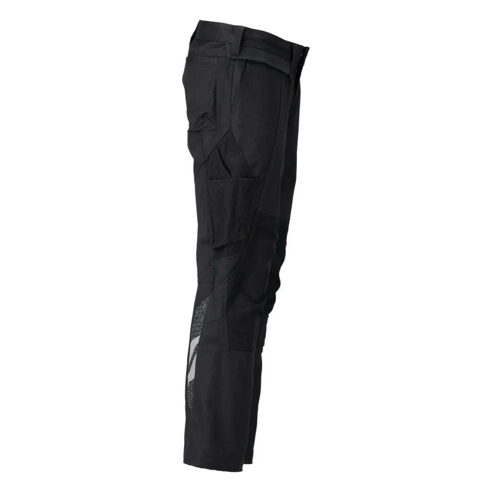 Black - Back - Mascot Mens Accelerate Knee Pad Pockets Work Trousers