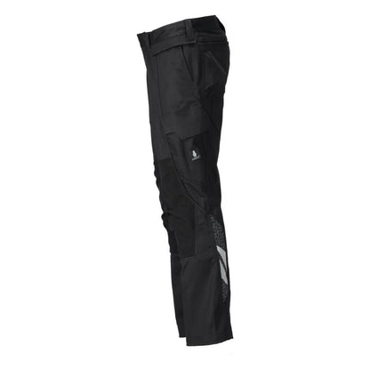 Black - Side - Mascot Mens Accelerate Knee Pad Pockets Work Trousers