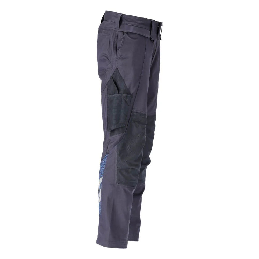 Dark Navy - Back - Mascot Mens Accelerate Knee Pad Pockets Work Trousers