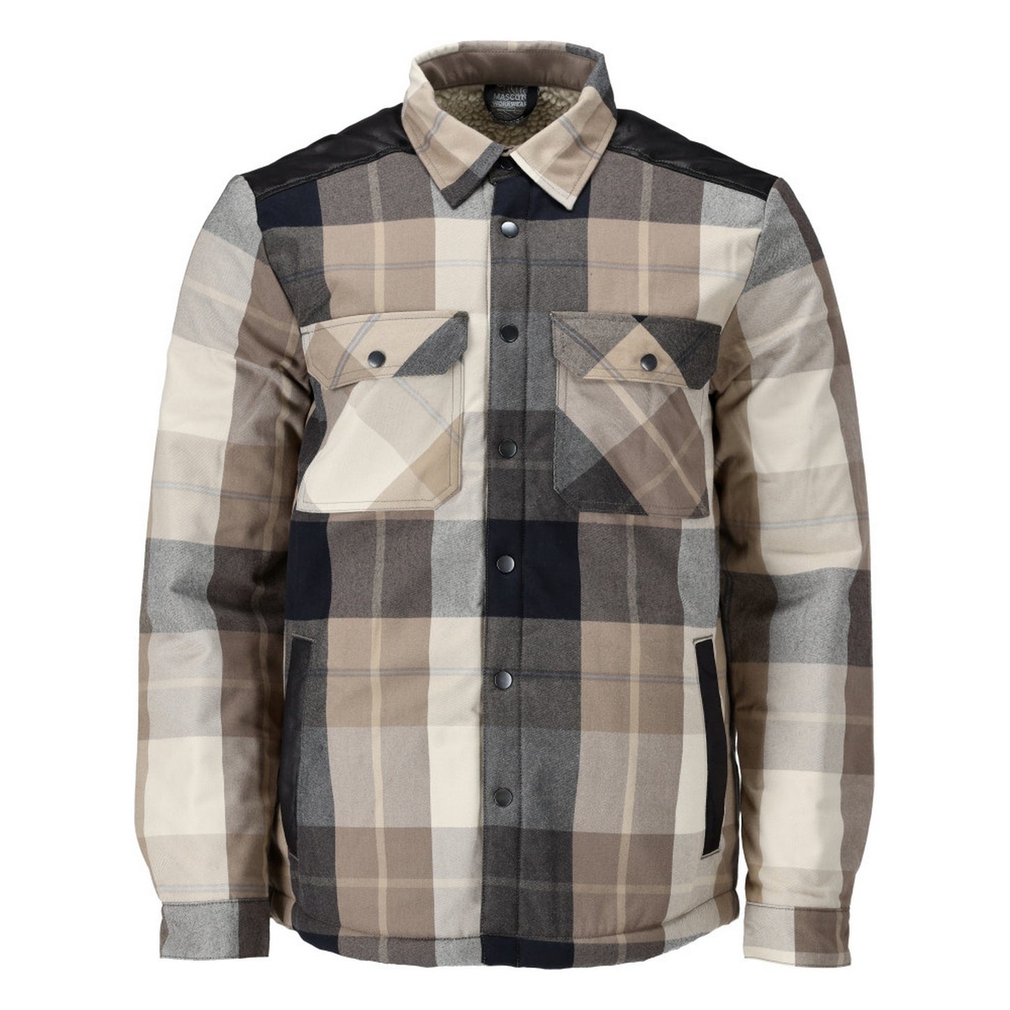 Dark Sand - Front - Mascot Mens Customised Checked Pile Shirt