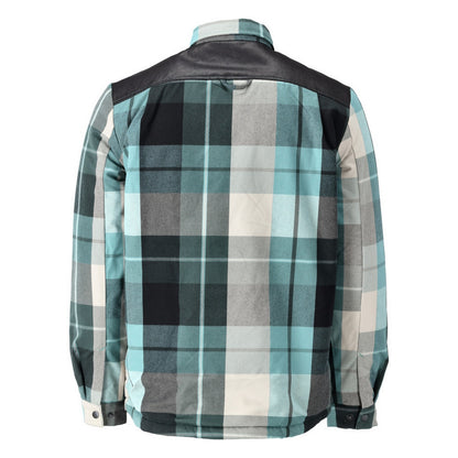 Forest Green - Back - Mascot Mens Customised Checked Pile Shirt