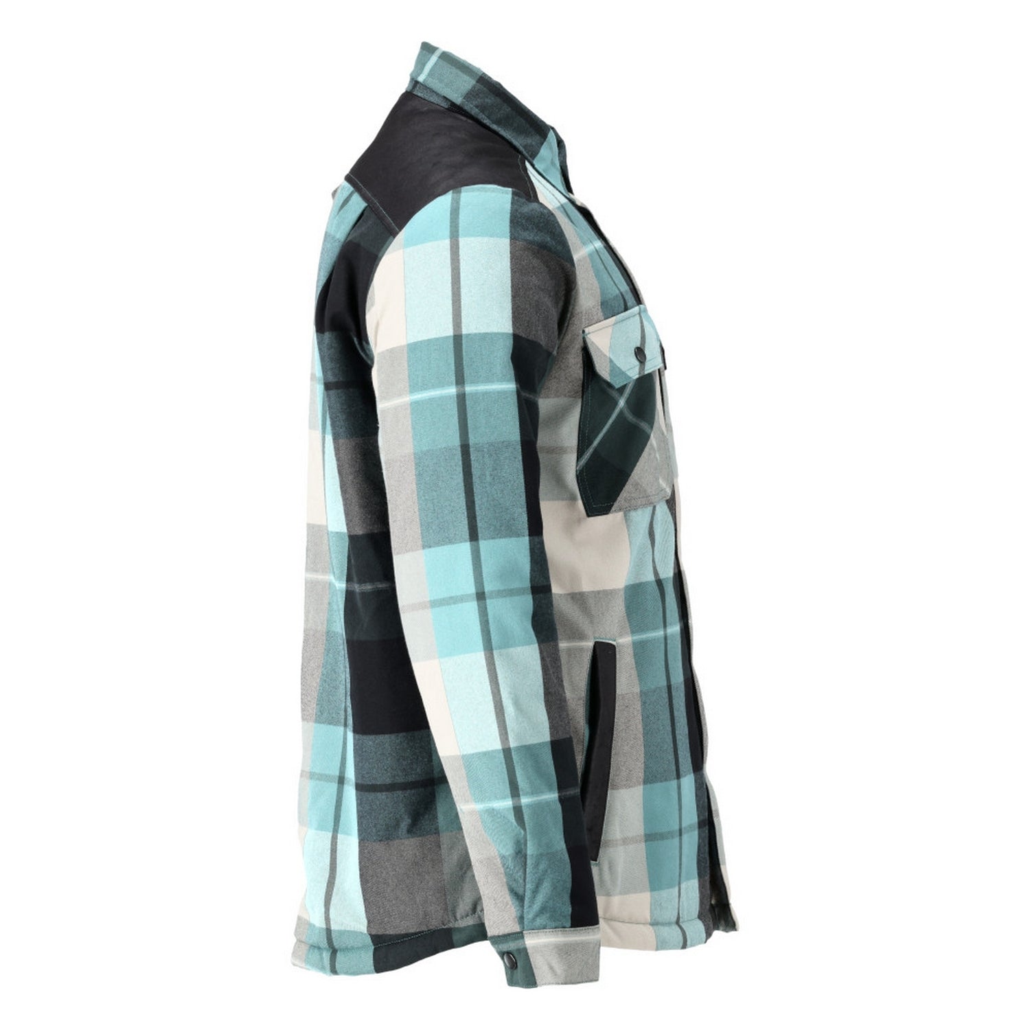 Forest Green - Side - Mascot Mens Customised Checked Pile Shirt