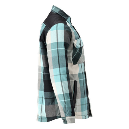 Forest Green - Side - Mascot Mens Customised Checked Pile Shirt