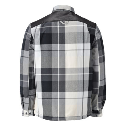 Stone Grey - Back - Mascot Mens Customised Checked Pile Shirt
