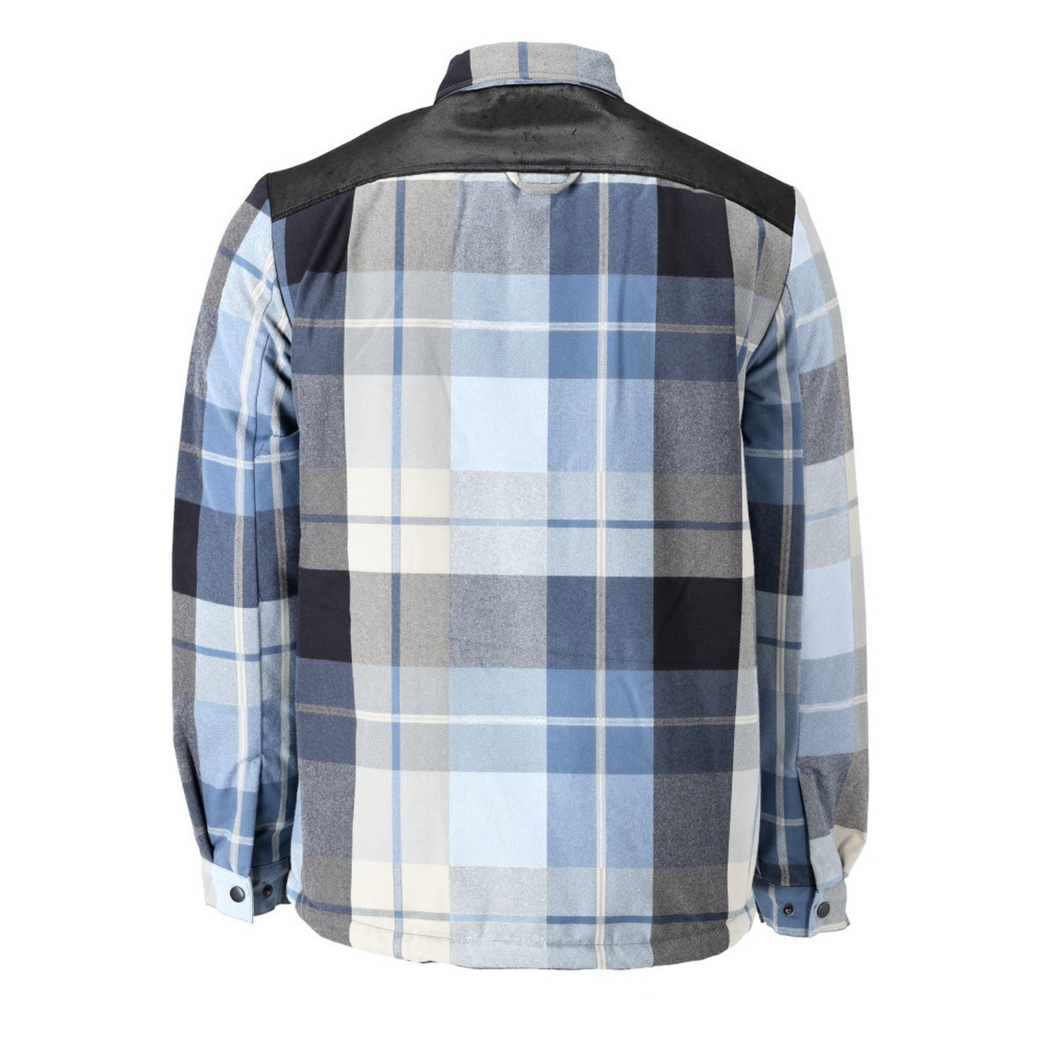 Dark Navy - Back - Mascot Mens Customised Checked Pile Shirt