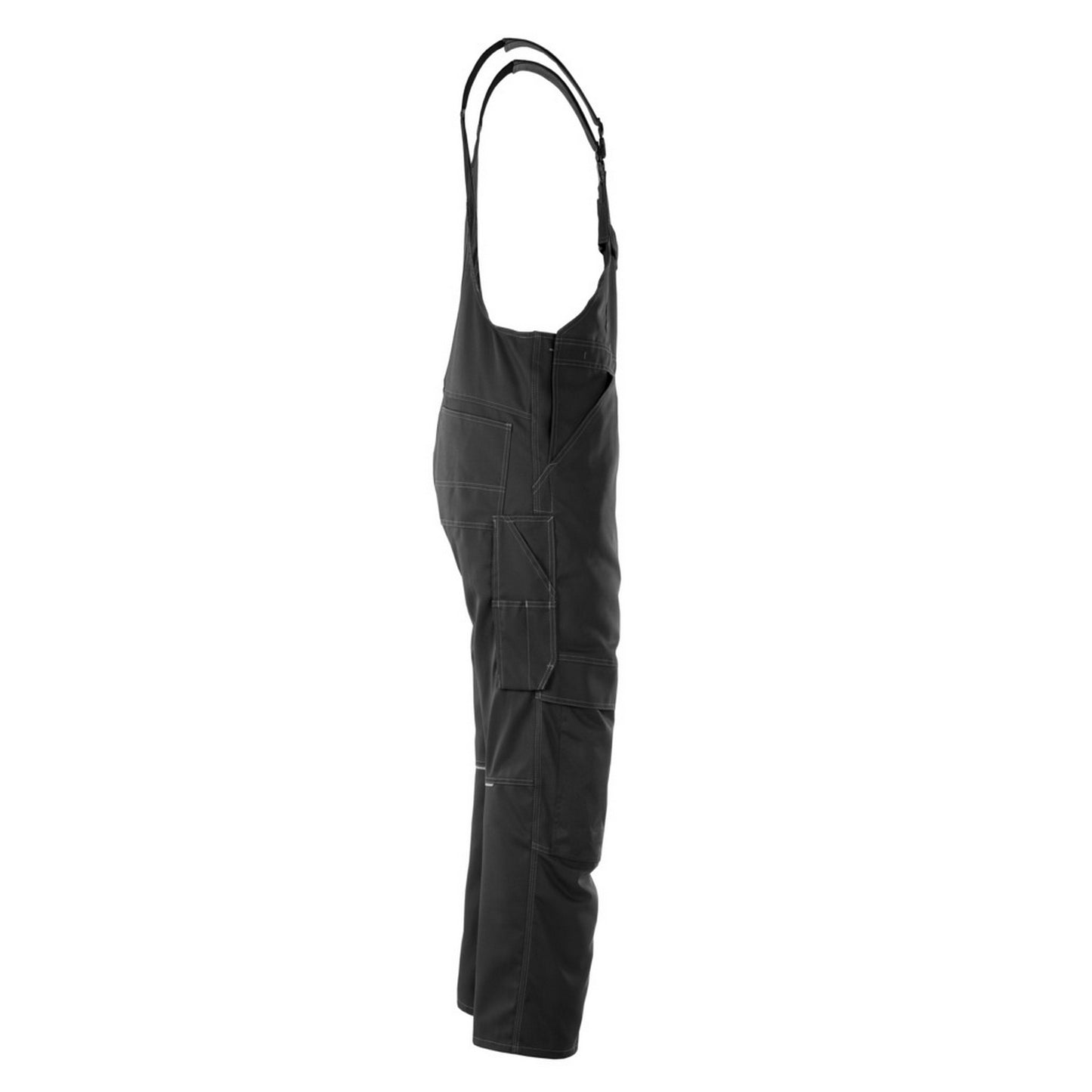 Black - Side - Mascot Mens Industry Richmond Knee Pad Pockets Bib And Brace Trouser