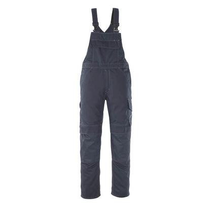 Dark Navy - Front - Mascot Mens Industry Richmond Knee Pad Pockets Bib And Brace Trouser