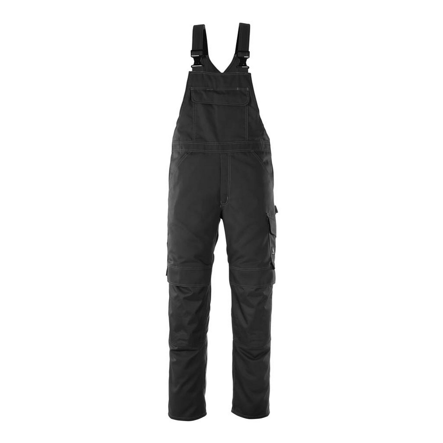 Black - Front - Mascot Mens Industry Richmond Knee Pad Pockets Bib And Brace Trouser