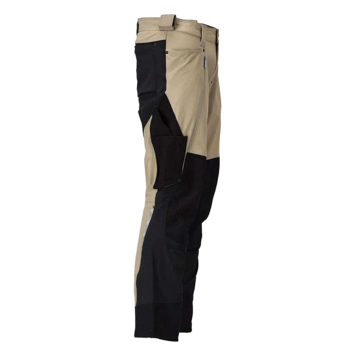 Light Khaki-Black - Back - Mascot Mens Advanced Knee Pad Pockets Work Trousers