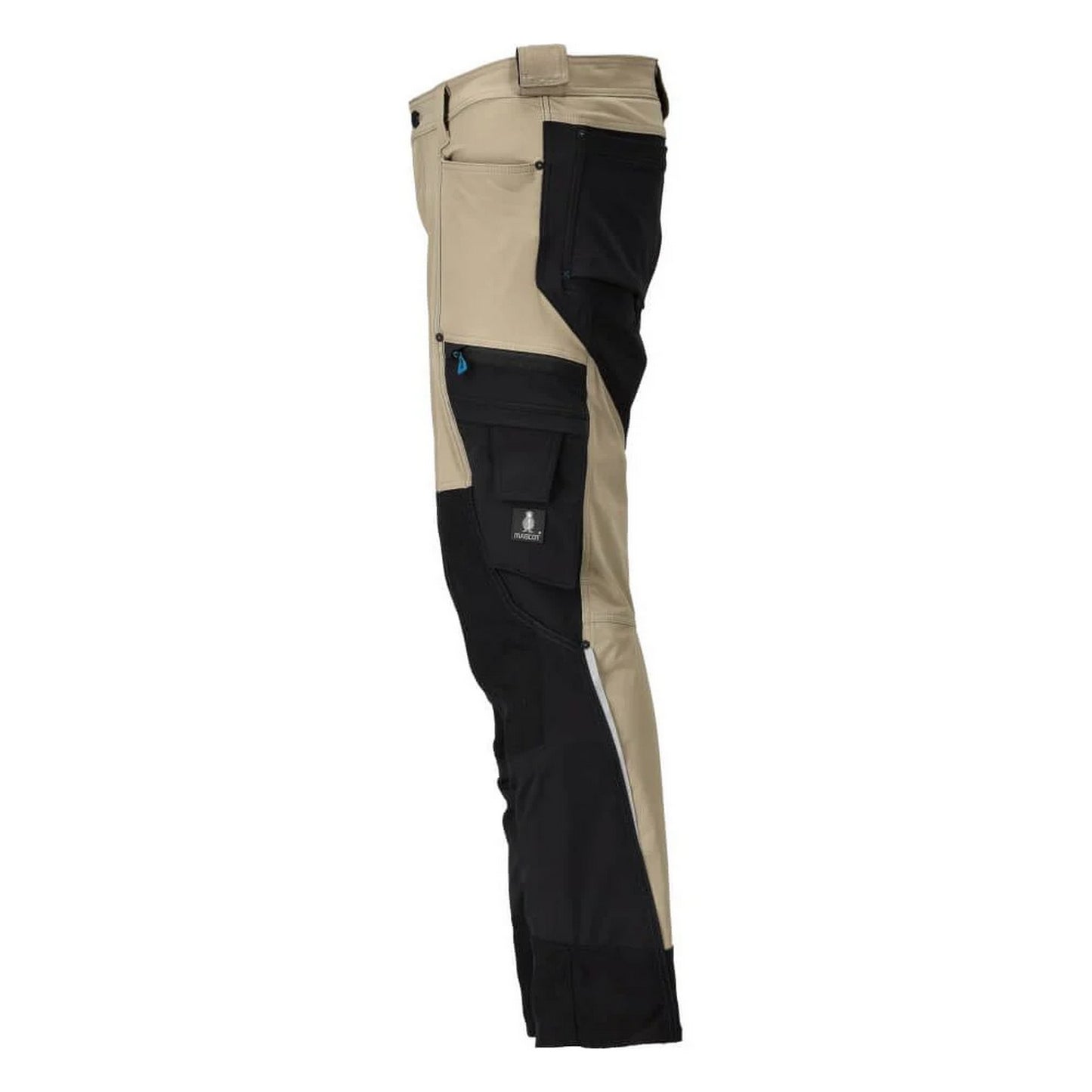 Light Khaki-Black - Side - Mascot Mens Advanced Knee Pad Pockets Work Trousers