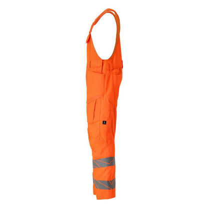 Hi Vis Orange - Side - Mascot Mens Accelerate Safe Bib And Brace Overall