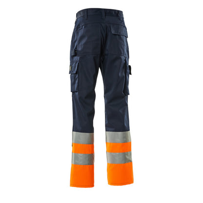 Navy-Orange - Back - Mascot Mens Patos Safe Complete Hi-Vis Work Trousers