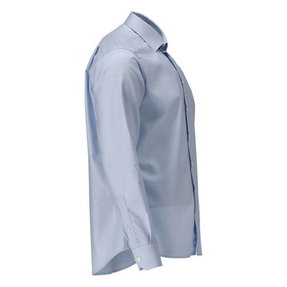 Light Blue-White - Back - Mascot Mens Frontline Checked Modern Shirt