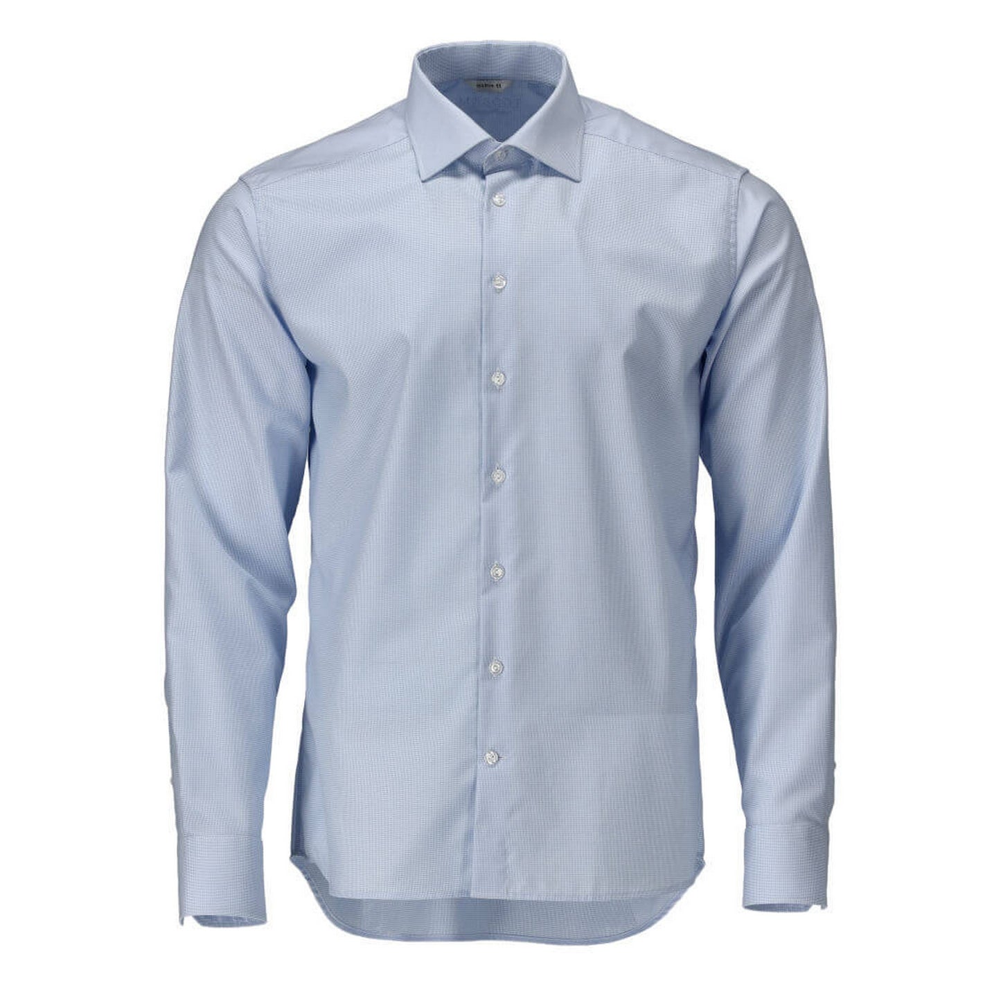 Light Blue-White - Front - Mascot Mens Frontline Checked Modern Shirt