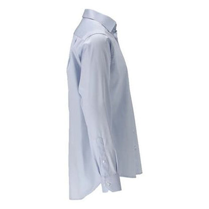 Light Blue - Side - Mascot Mens Frontline Poplin Slim Shirt
