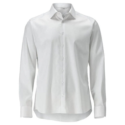 White - Front - Mascot Mens Frontline Poplin Slim Shirt