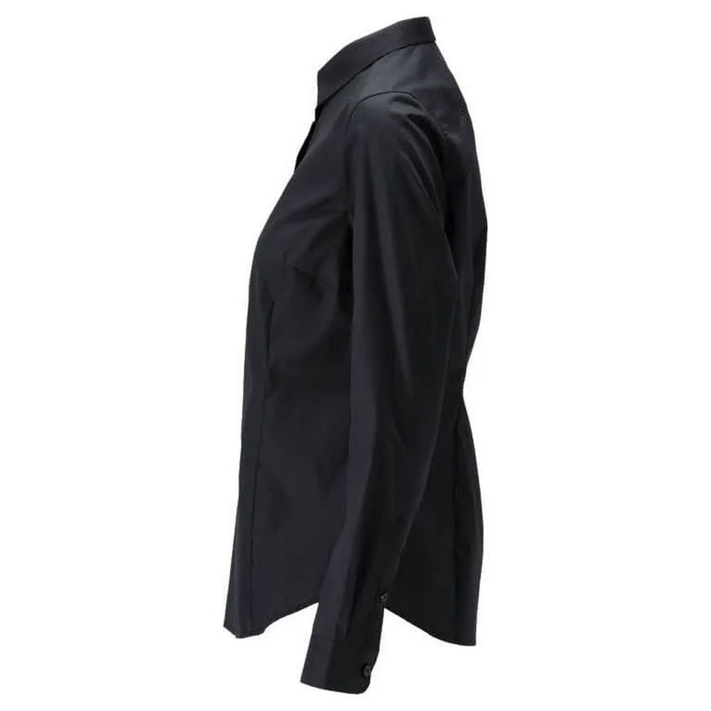 Deep Black - Side - Mascot Womens-Ladies Frontline Poplin Shirt