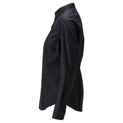 Deep Black - Side - Mascot Womens-Ladies Frontline Poplin Shirt