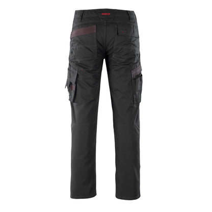 Black - Back - Mascot Mens Rhodos Frontline Reflection Work Trousers