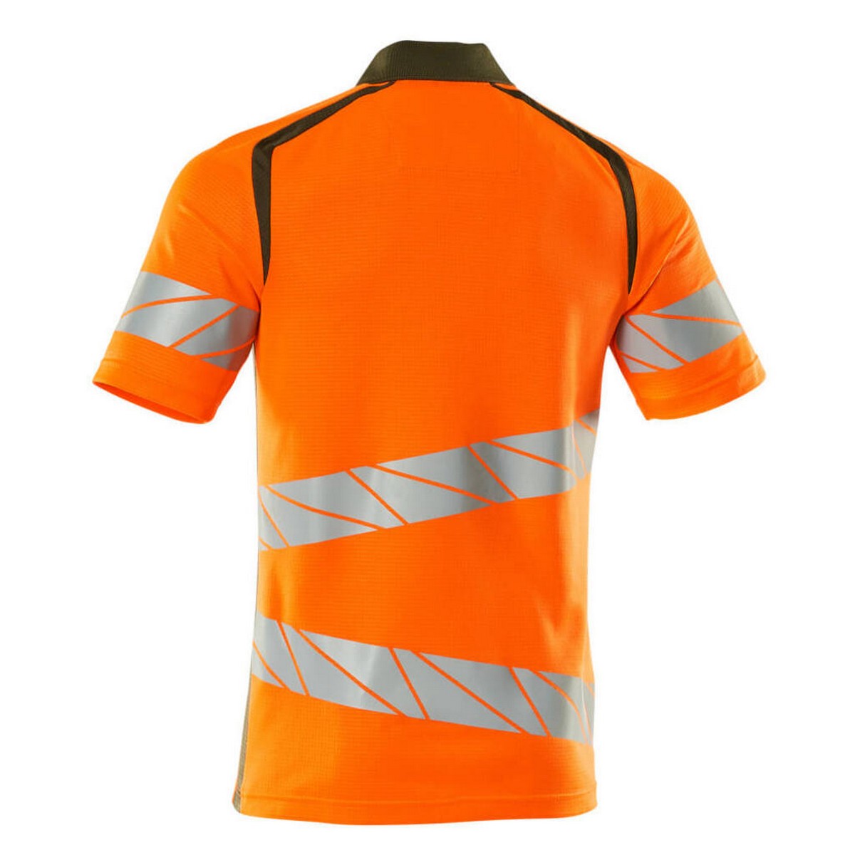 Hi Vis Orange-Moss Green - Back - Mascot Mens Accelerate Safe Hi-Vis Polo Shirt