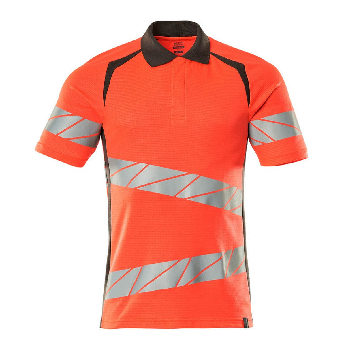 Hi Vis Red-Dark Anthracite - Front - Mascot Mens Accelerate Safe Hi-Vis Polo Shirt