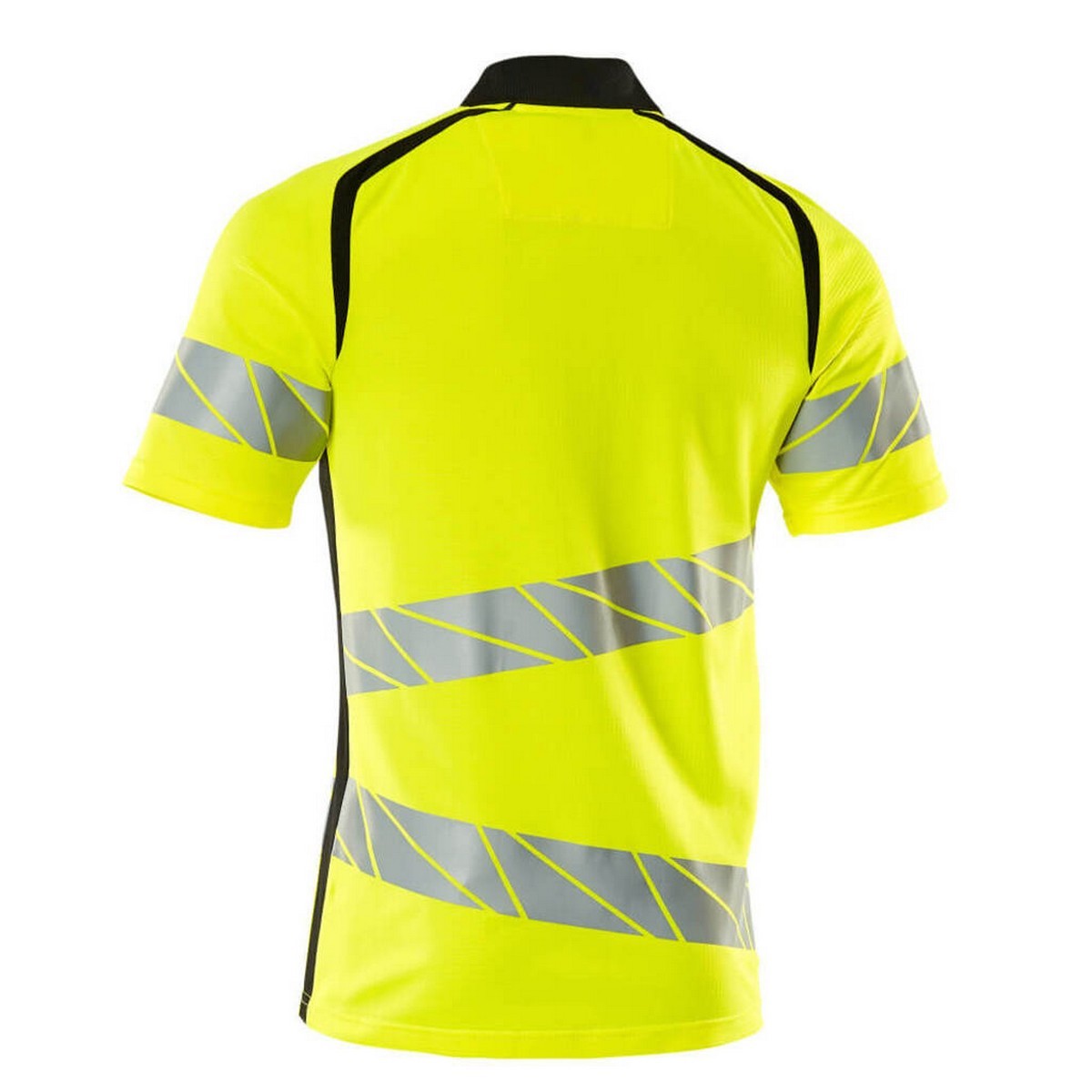 Hi Vis Yellow-Black - Back - Mascot Mens Accelerate Safe Hi-Vis Polo Shirt