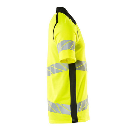 Hi Vis Yellow-Black - Side - Mascot Mens Accelerate Safe Hi-Vis Polo Shirt
