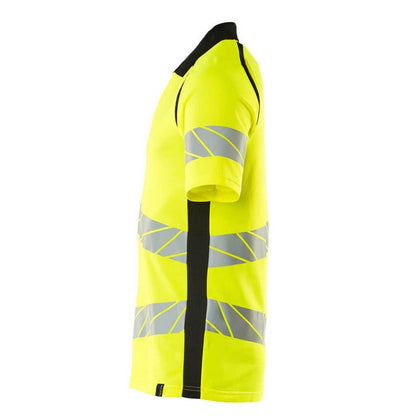 Hi Vis Yellow-Black - Lifestyle - Mascot Mens Accelerate Safe Hi-Vis Polo Shirt