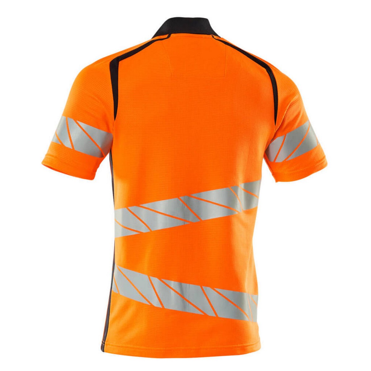 Hi Vis Orange-Dark Navy - Back - Mascot Mens Accelerate Safe Hi-Vis Polo Shirt