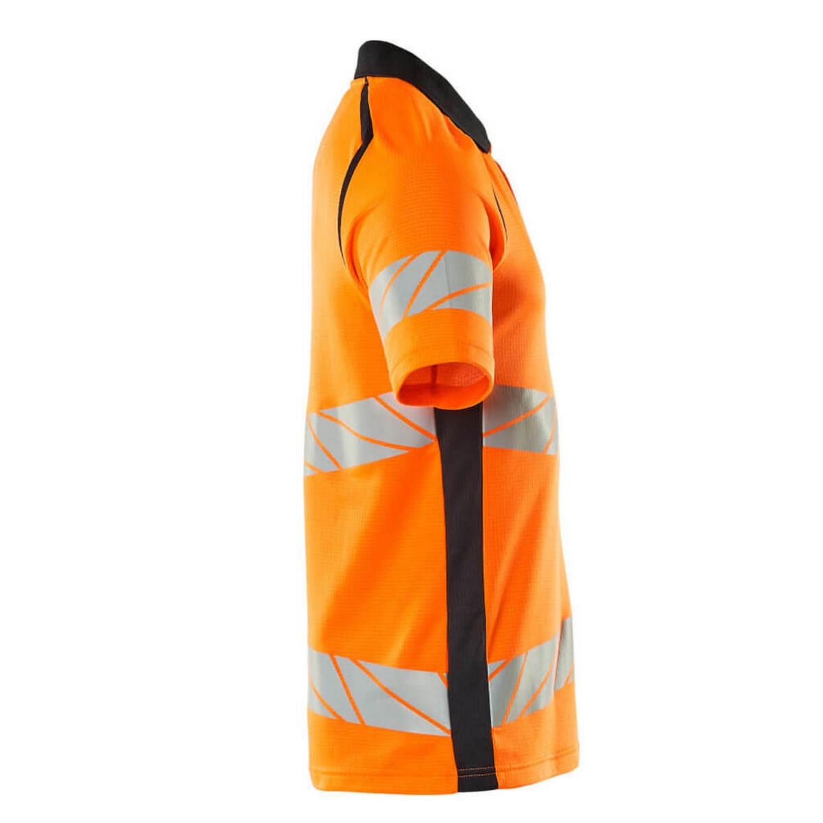 Hi Vis Orange-Dark Navy - Side - Mascot Mens Accelerate Safe Hi-Vis Polo Shirt