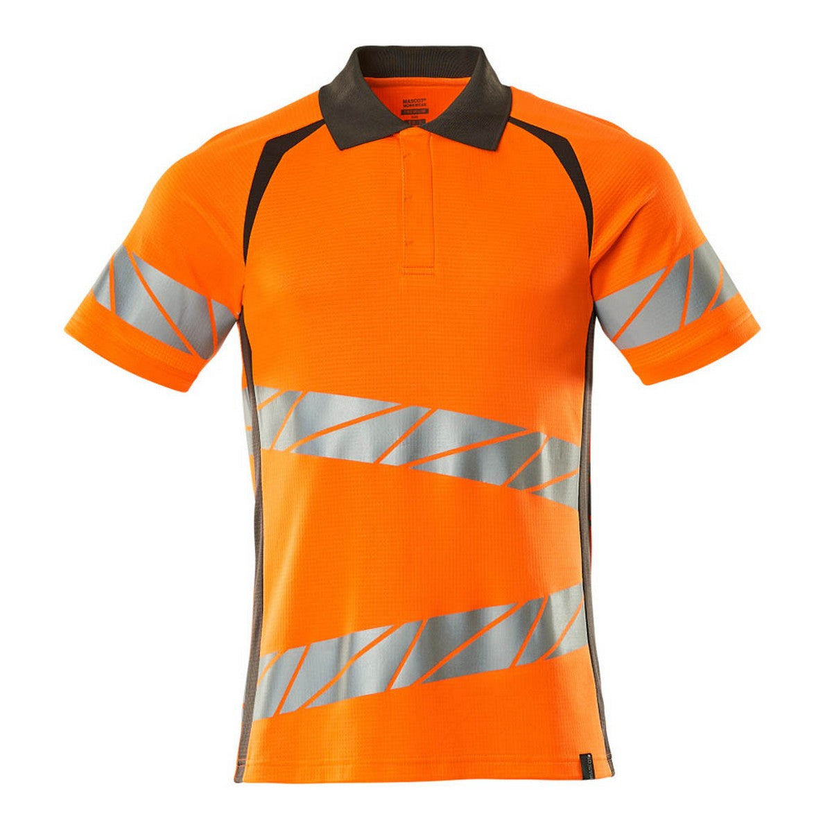 Hi Vis Orange-Dark Anthracite - Front - Mascot Mens Accelerate Safe Hi-Vis Polo Shirt