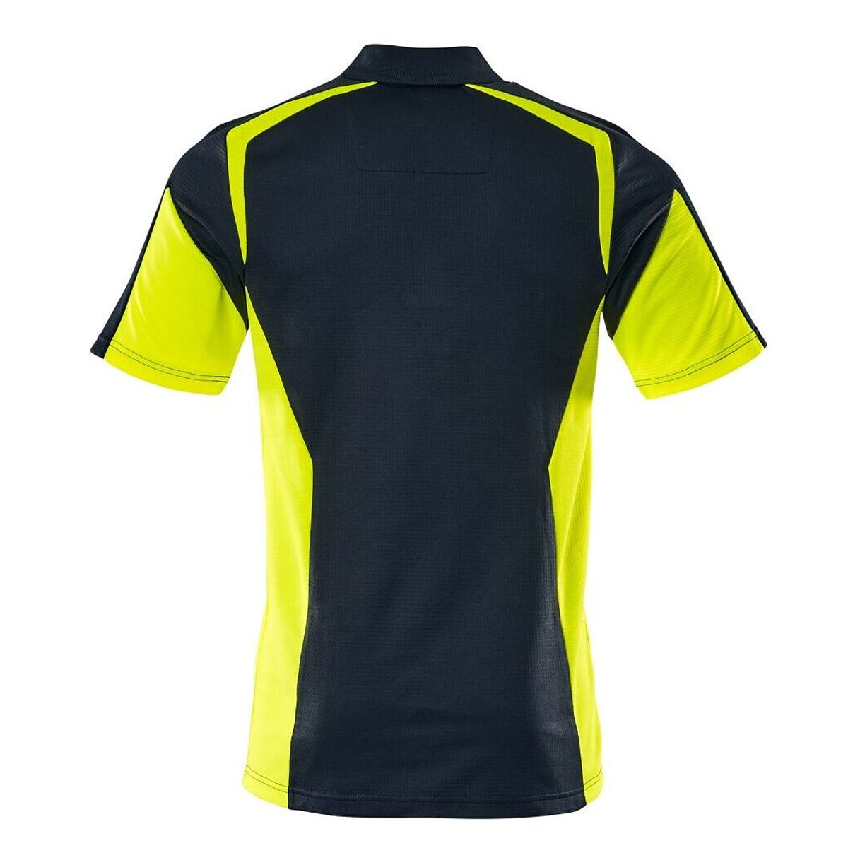 Dark Navy-Yellow - Back - Mascot Mens Accelerate Safe Hi-Vis Polo Shirt