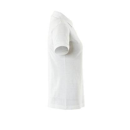 White - Side - Mascot Womens-Ladies Crossover Polo Shirt