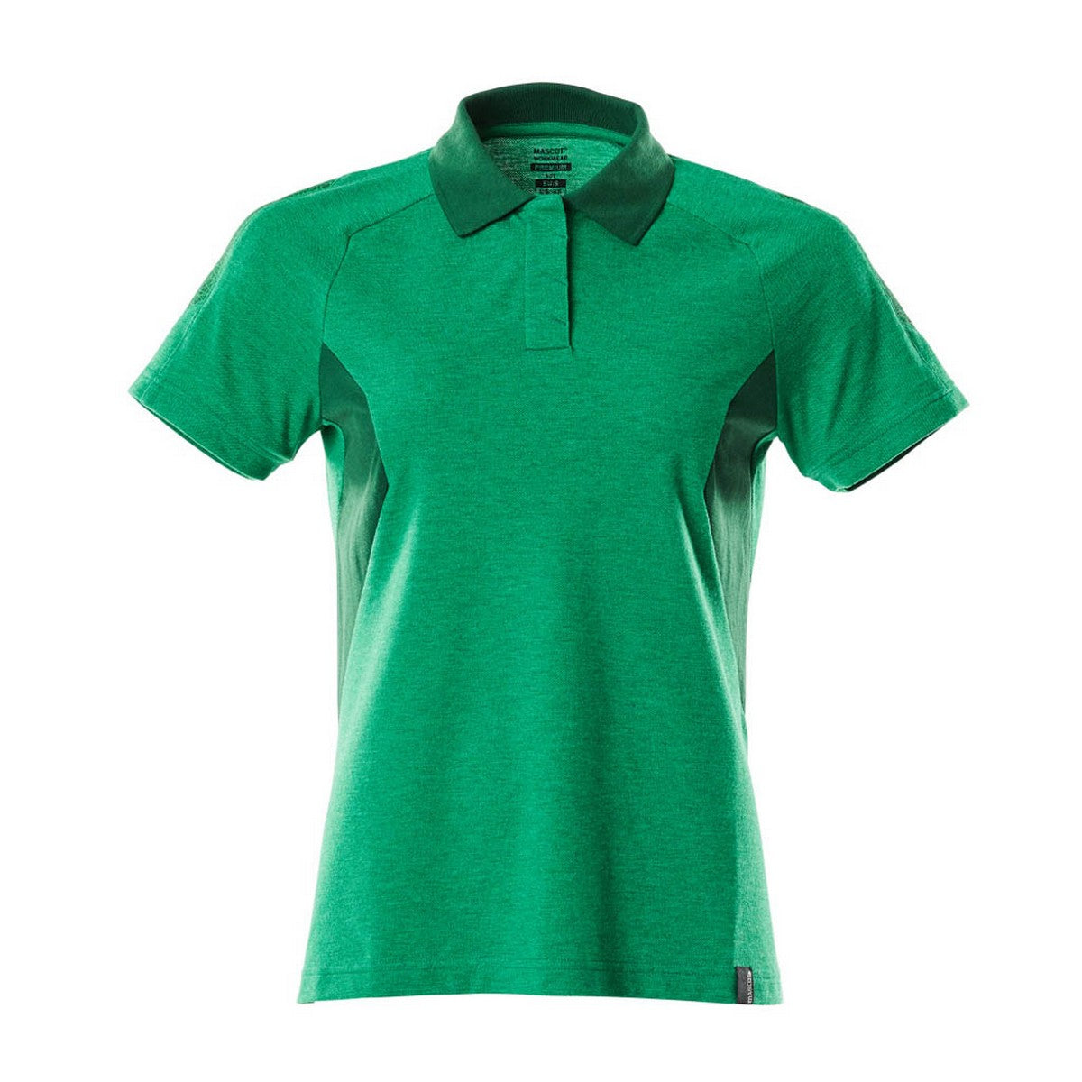 Grass Green-Green - Front - Mascot Womens-Ladies Accelerate Polo Shirt