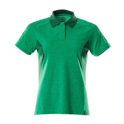 Grass Green-Green - Front - Mascot Womens-Ladies Accelerate Polo Shirt