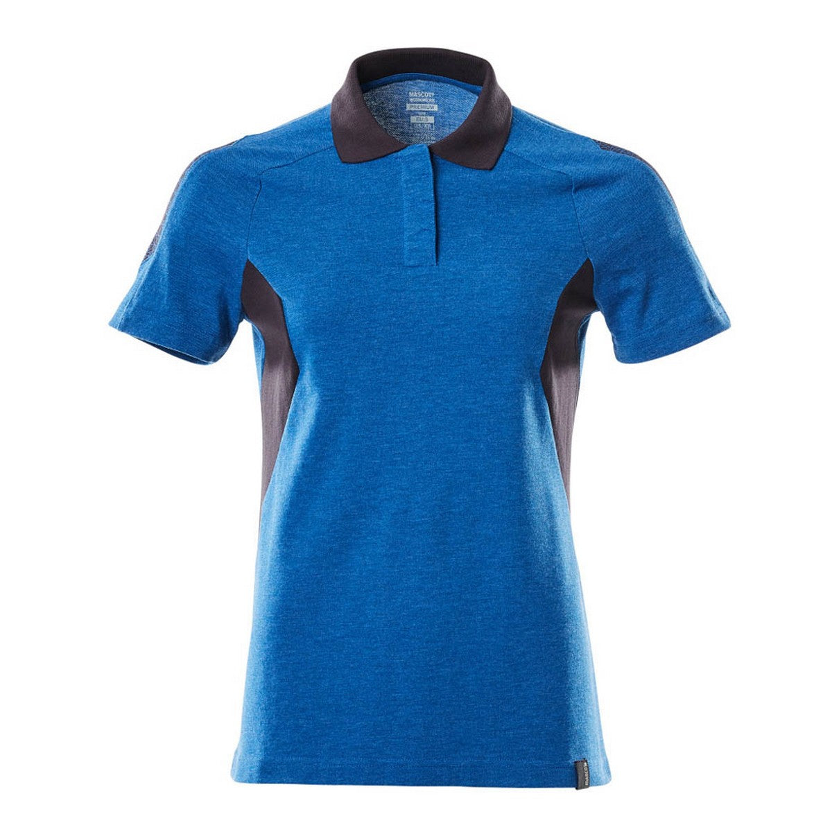 Azure Blue-Dark Navy - Front - Mascot Womens-Ladies Accelerate Polo Shirt