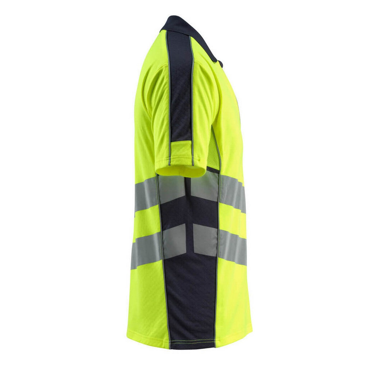 Hi Vis Yellow-Dark Navy - Side - Mascot Mens Murton Safe Supreme Hi-Vis Polo Shirt
