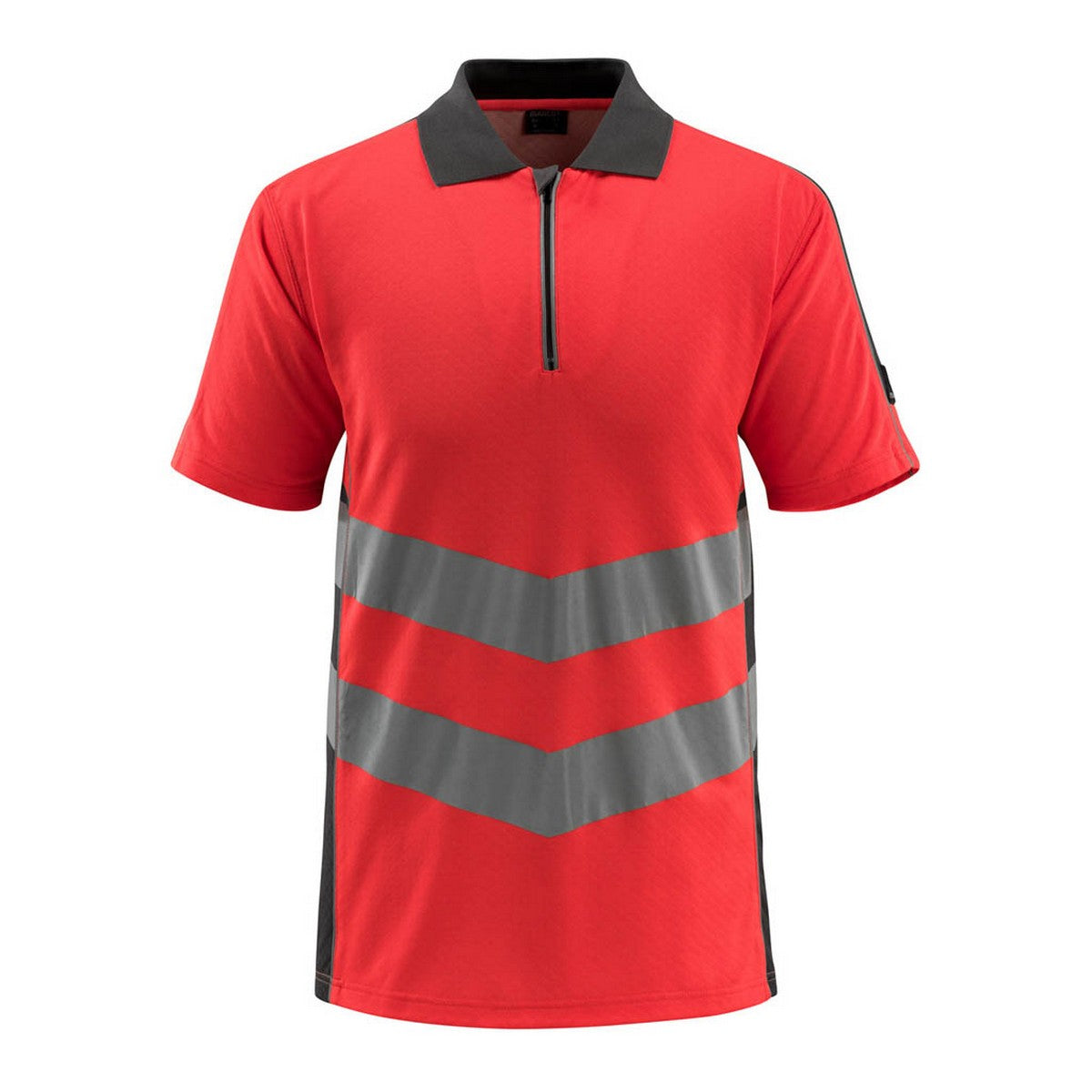 Hi Vis Red-Dark Anthracite - Front - Mascot Mens Murton Safe Supreme Hi-Vis Polo Shirt