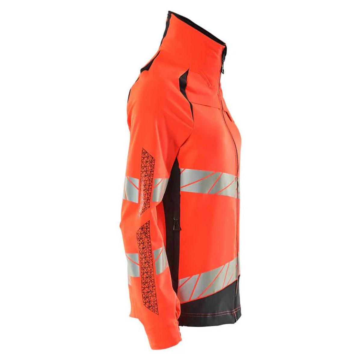 Hi Vis Red-Dark Navy - Back - Mascot Womens-Ladies Accelerate Safe Hi-Vis Jacket
