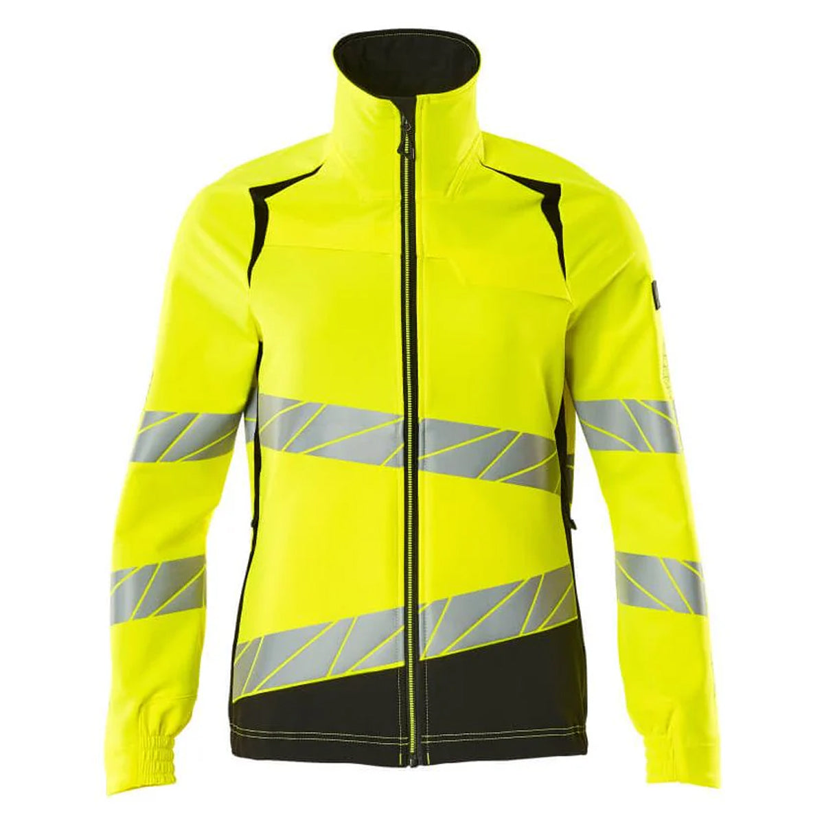 Hi Vis Yellow-Black - Front - Mascot Womens-Ladies Accelerate Safe Hi-Vis Jacket