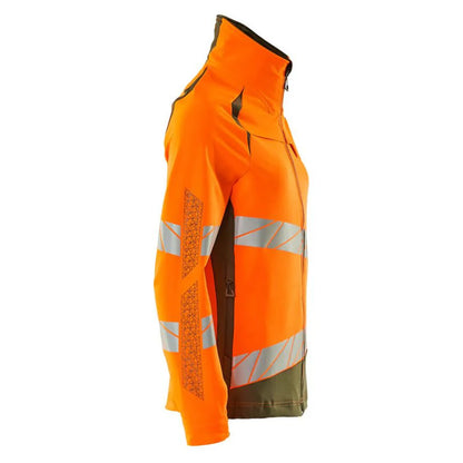 Hi Vis Orange-Moss Green - Back - Mascot Womens-Ladies Accelerate Safe Hi-Vis Jacket