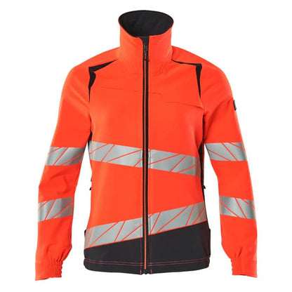 Hi Vis Red-Dark Navy - Front - Mascot Womens-Ladies Accelerate Safe Hi-Vis Jacket
