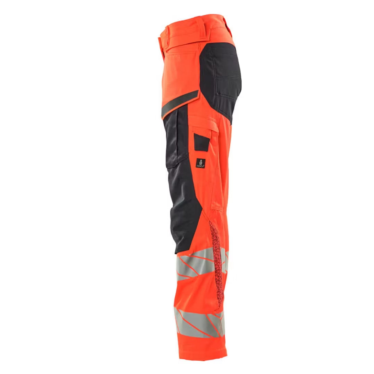 Hi Vis Red-Dark Navy - Lifestyle - Mascot Womens-Ladies Accelerate Safe Knee Pad Pockets Trousers