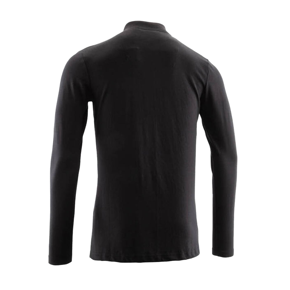 Deep Black - Back - Mascot Mens Crossover Long-Sleeved Polo Shirt