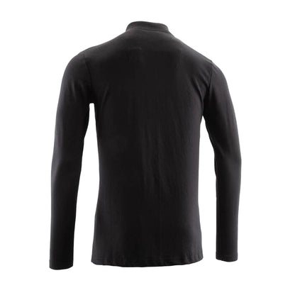 Deep Black - Back - Mascot Mens Crossover Long-Sleeved Polo Shirt