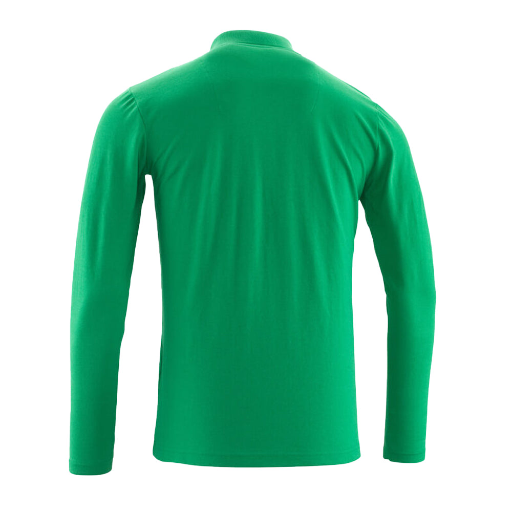 Grass Green - Back - Mascot Mens Crossover Long-Sleeved Polo Shirt