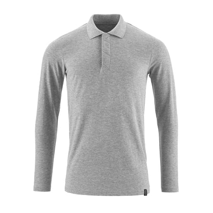 Grey - Front - Mascot Mens Crossover Long-Sleeved Polo Shirt